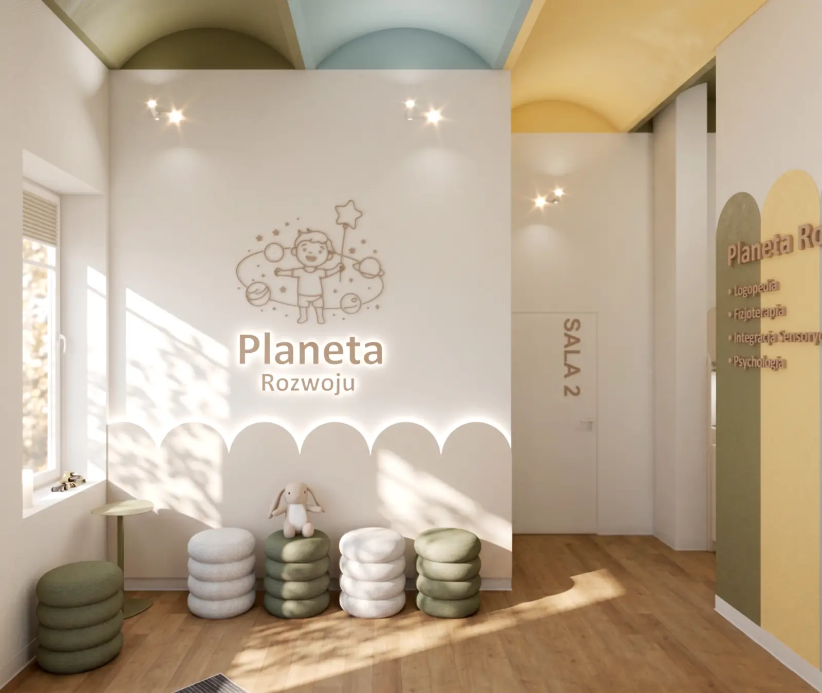 Wizualizacja projektu poczekalni Planety Rozwoju
